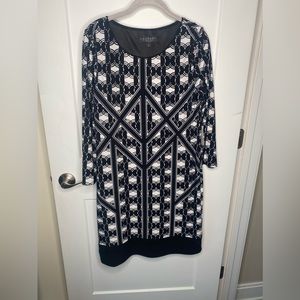 Laundry By Shelli Segal NWT Geometric Print Cocktail Casual Dress Size Medium